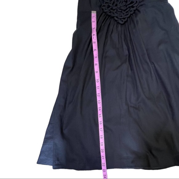 Trina Turk Black Halter Cotton Dress Appliqué Size Medium - Picture 10 of 12